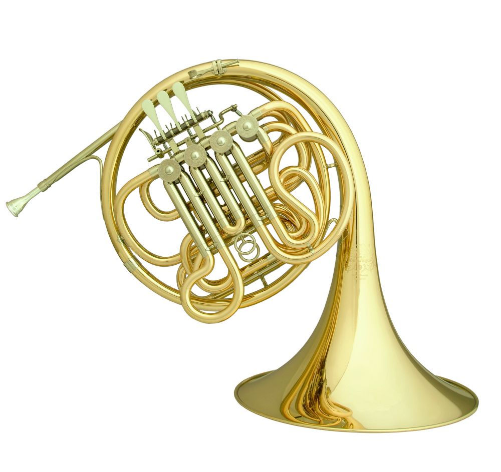 Bb/F Doppelhorn Hans Hoyer Mod. 801 Goldmessing