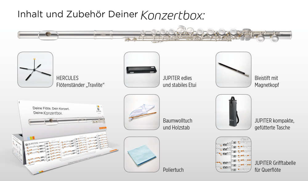 Konzertflöte Jupiter JFL700EC Konzertbox Konzertflöte Jupiter JFL700EC Konzertbox